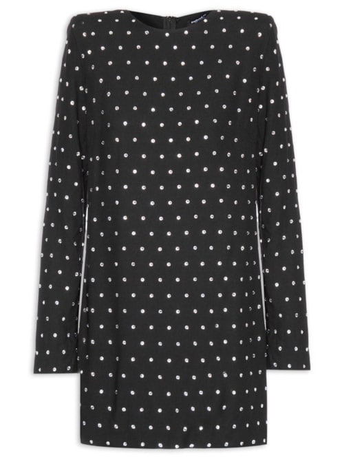 Vestido Strass- Preto