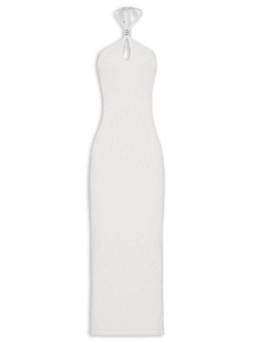 Vestido Super Longa De Alça – Branco