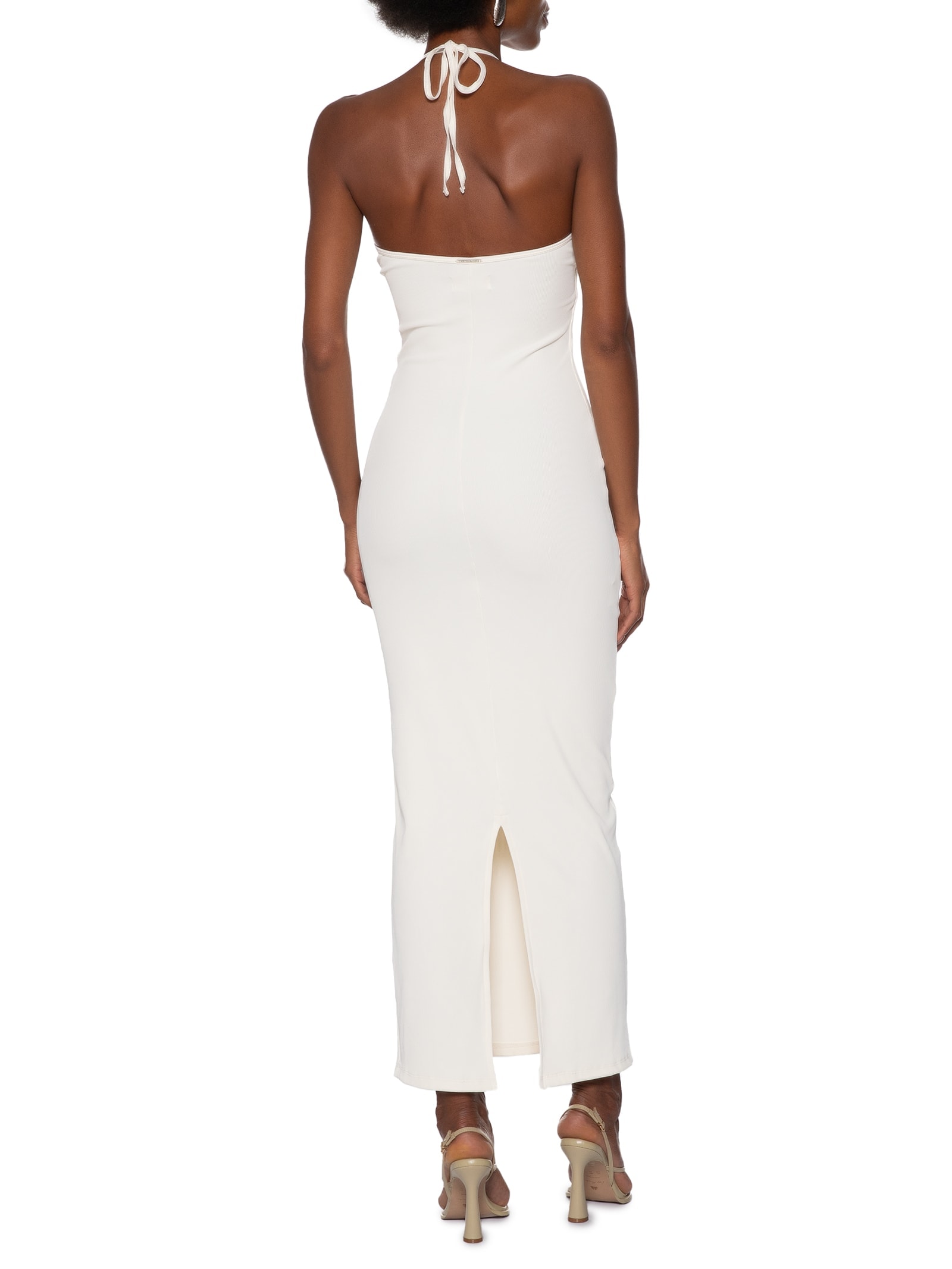 Vestido Super Longa De Alça Branco My Favorite