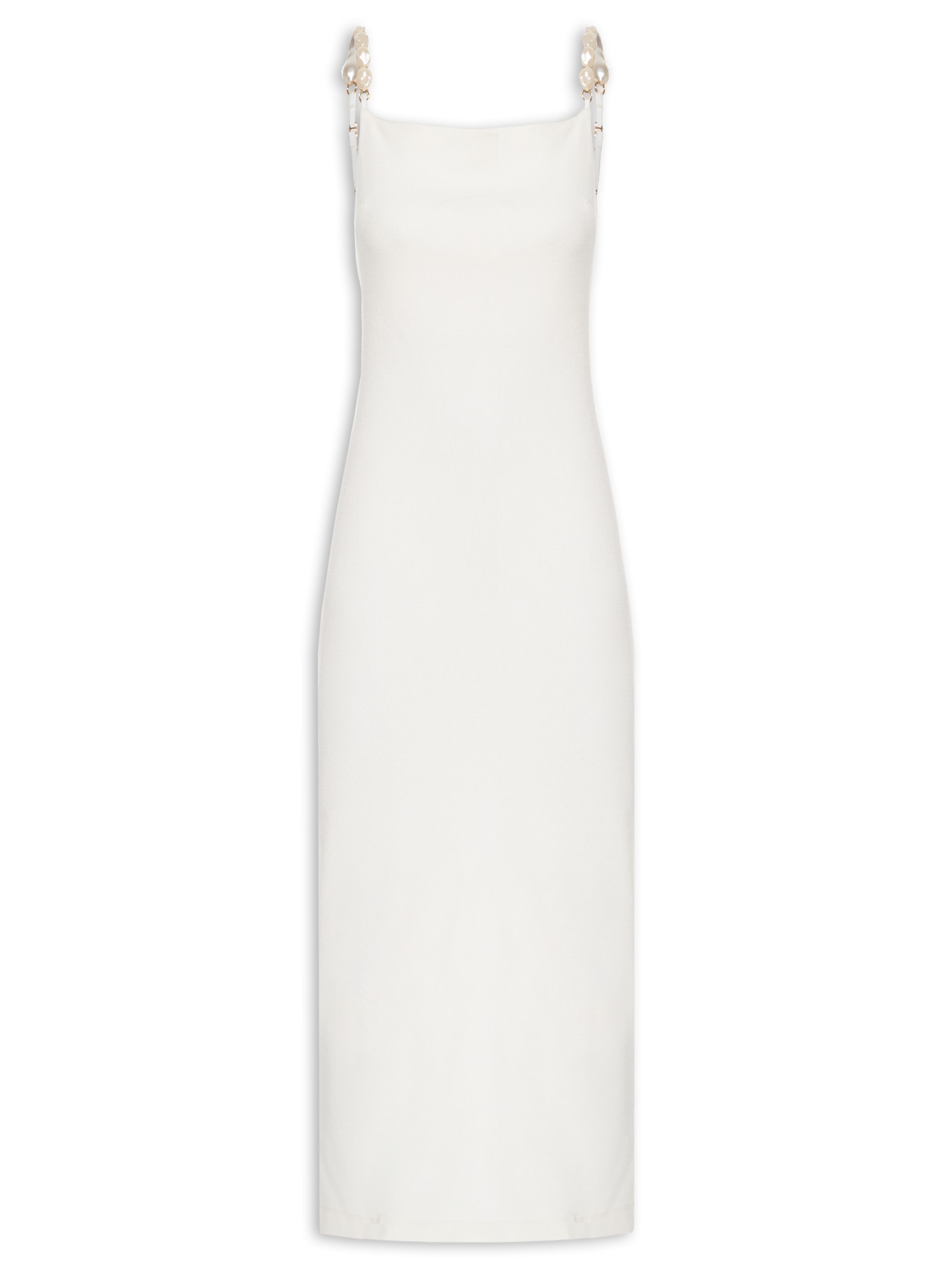 Vestido Super Midi Alça Branco Lança Perfume