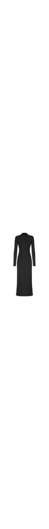 Vestido Super Midi Canelado - Preto