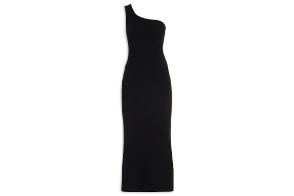 Vestido Super Midi Canelado - Preto