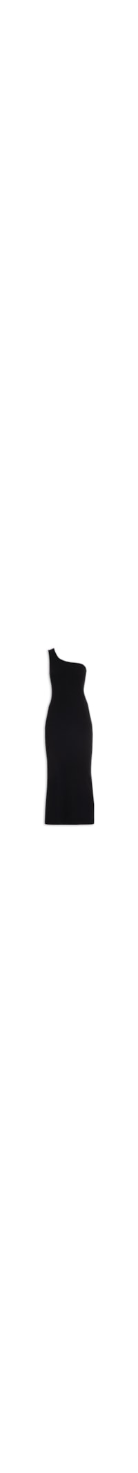 Vestido Super Midi Canelado - Preto