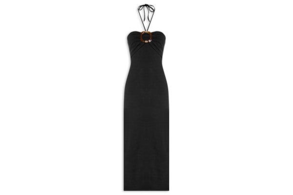 Vestido Super Midi Com Alça - Preto