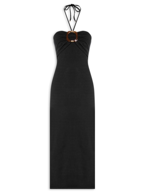 Vestido Super Midi Com Alça – Preto