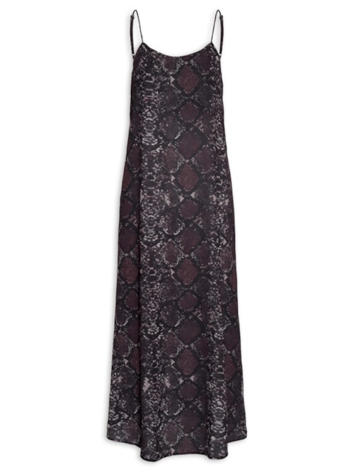 Vestido Super Midi Estampado - Animal Print