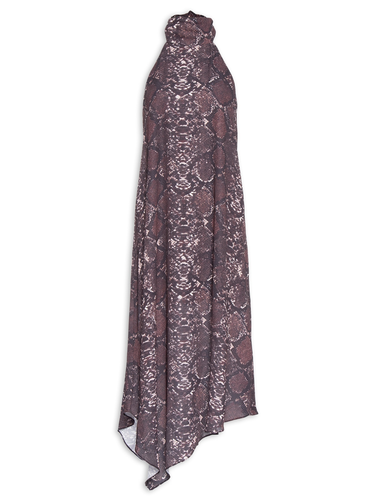 Vestido Super Midi Frente Única Animal Print My Favorite