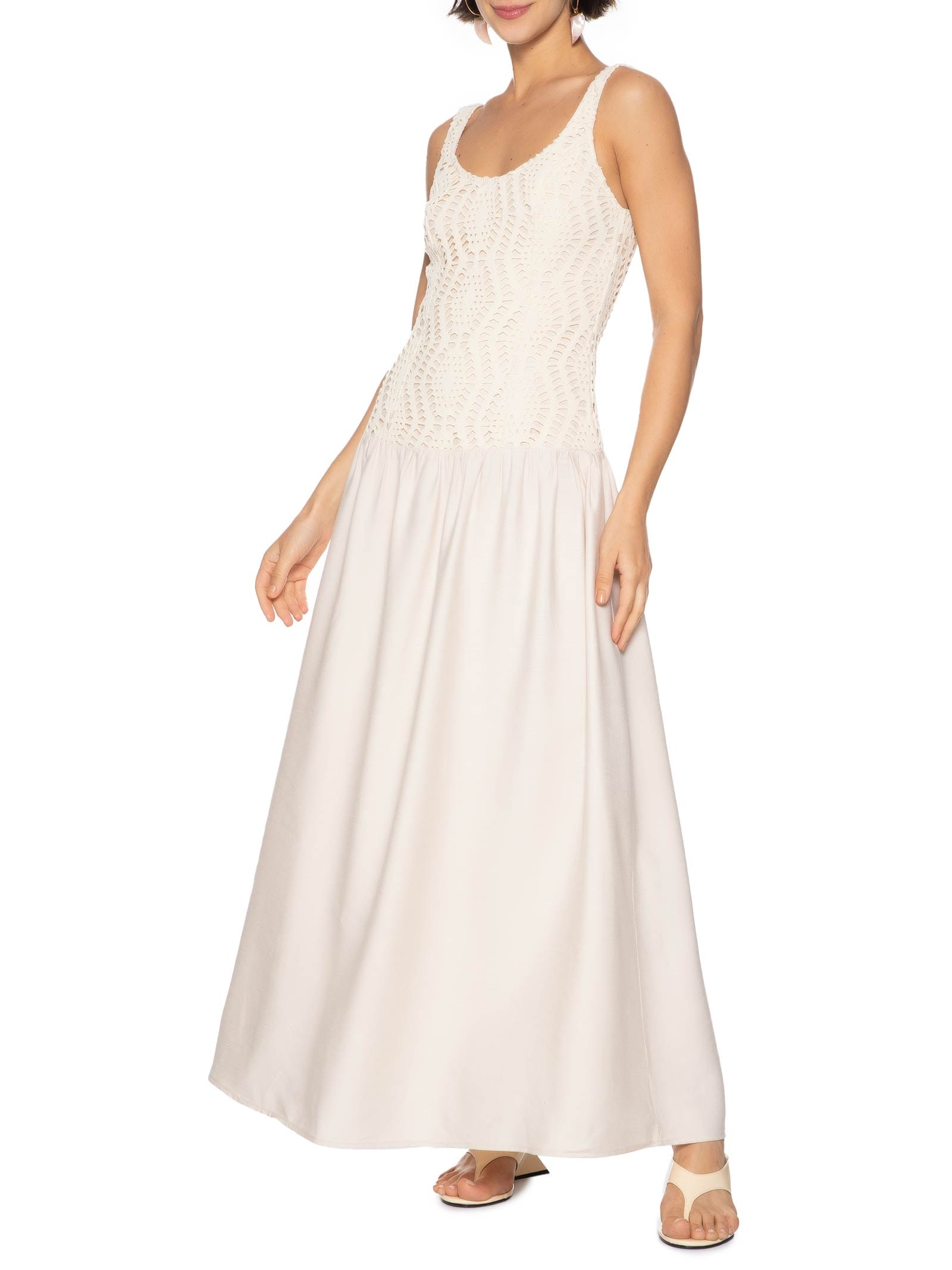 Vestido Super Midi Off White My Favorite