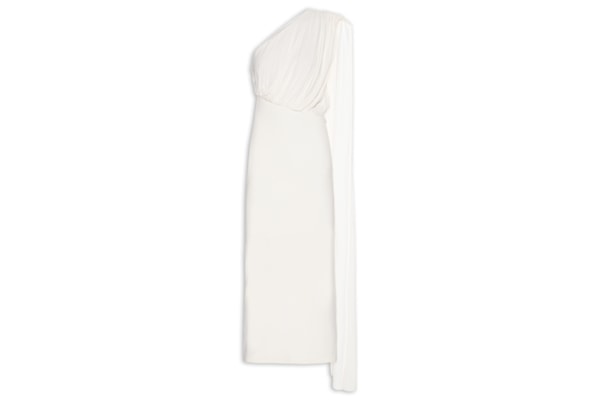 Vestido Super Midi Ombro Único - Branco