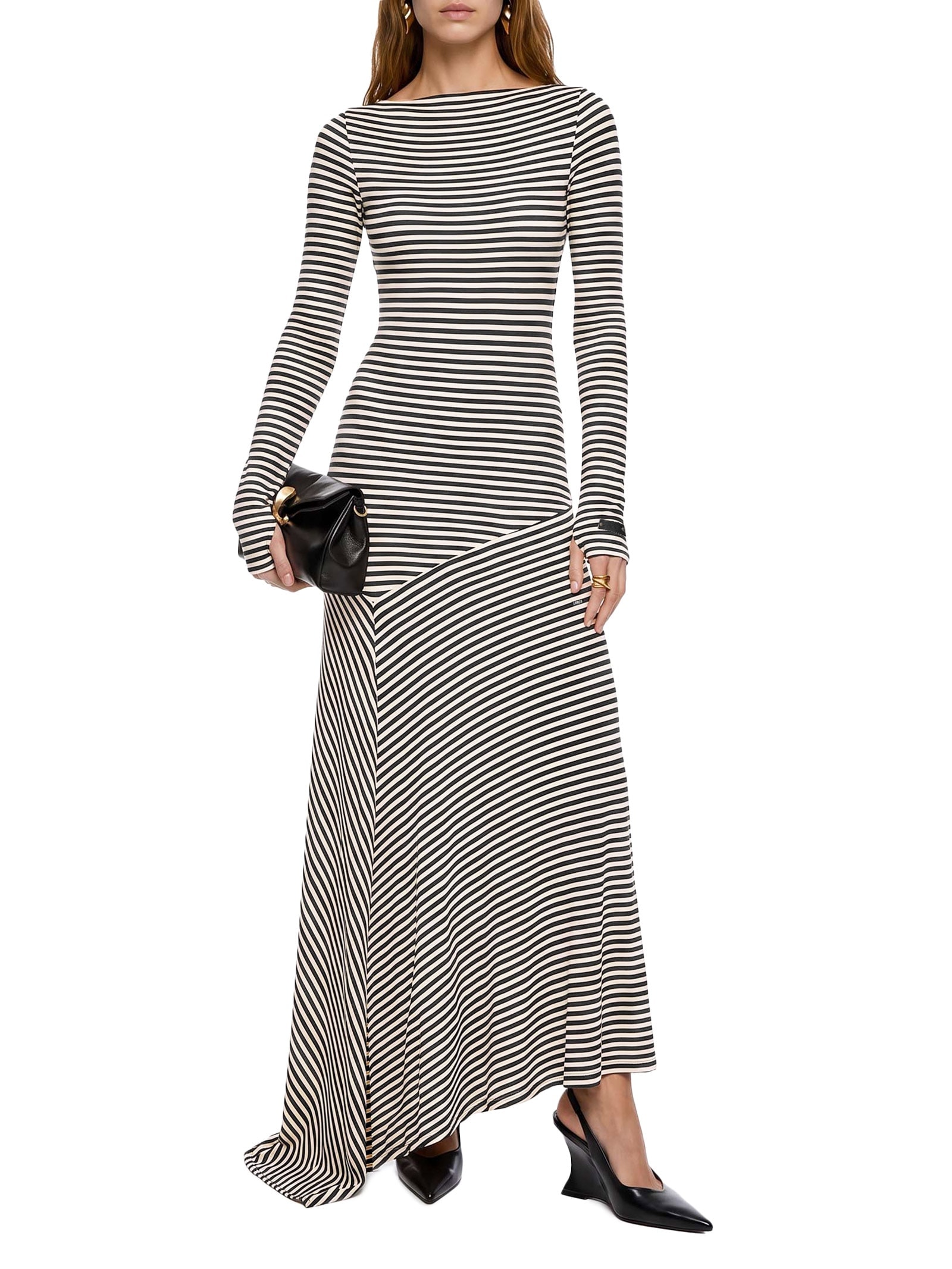 Vestido Super Midi Pontas Assimétricas Azul Lança Perfume