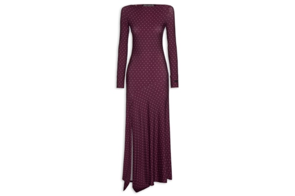 Vestido Super Midi Pontas Assimétricas - Vermelho