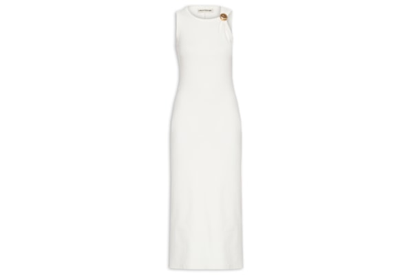 Vestido Super Midi Sem Manga - Branco