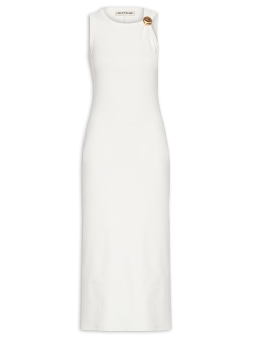 Vestido Super Midi Sem Manga – Branco