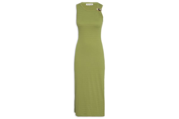Vestido Super Midi Sem Mangas - Verde