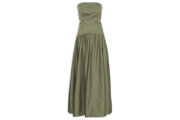 Vestido Super Midi Sem Mangas - Verde