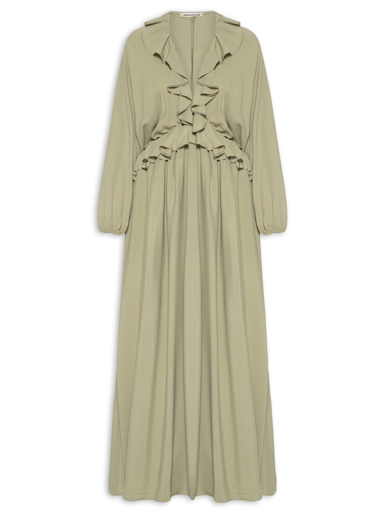 Vestido Super Midi Verde Lança Perfume