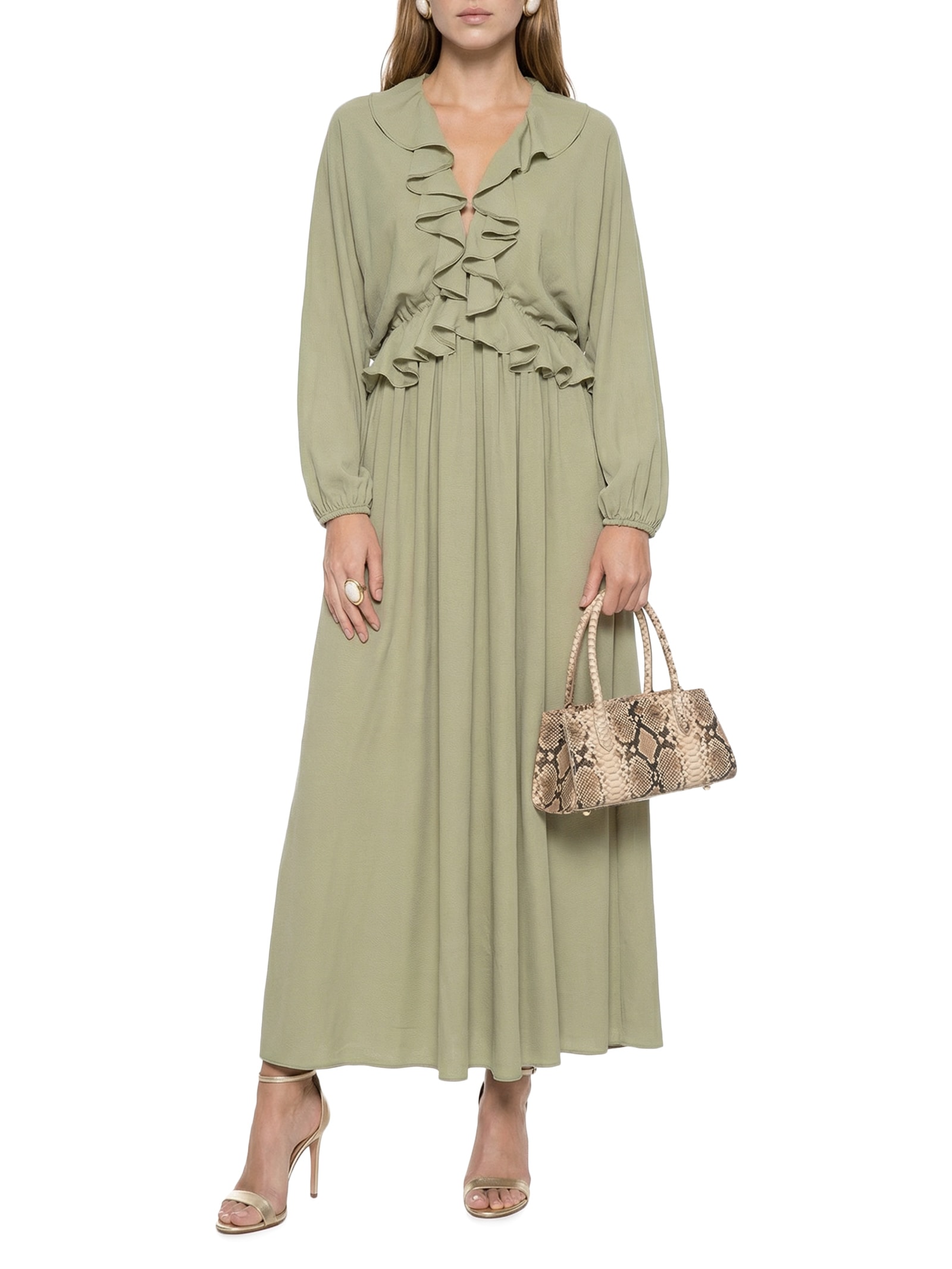 Vestido Super Midi Verde Lança Perfume