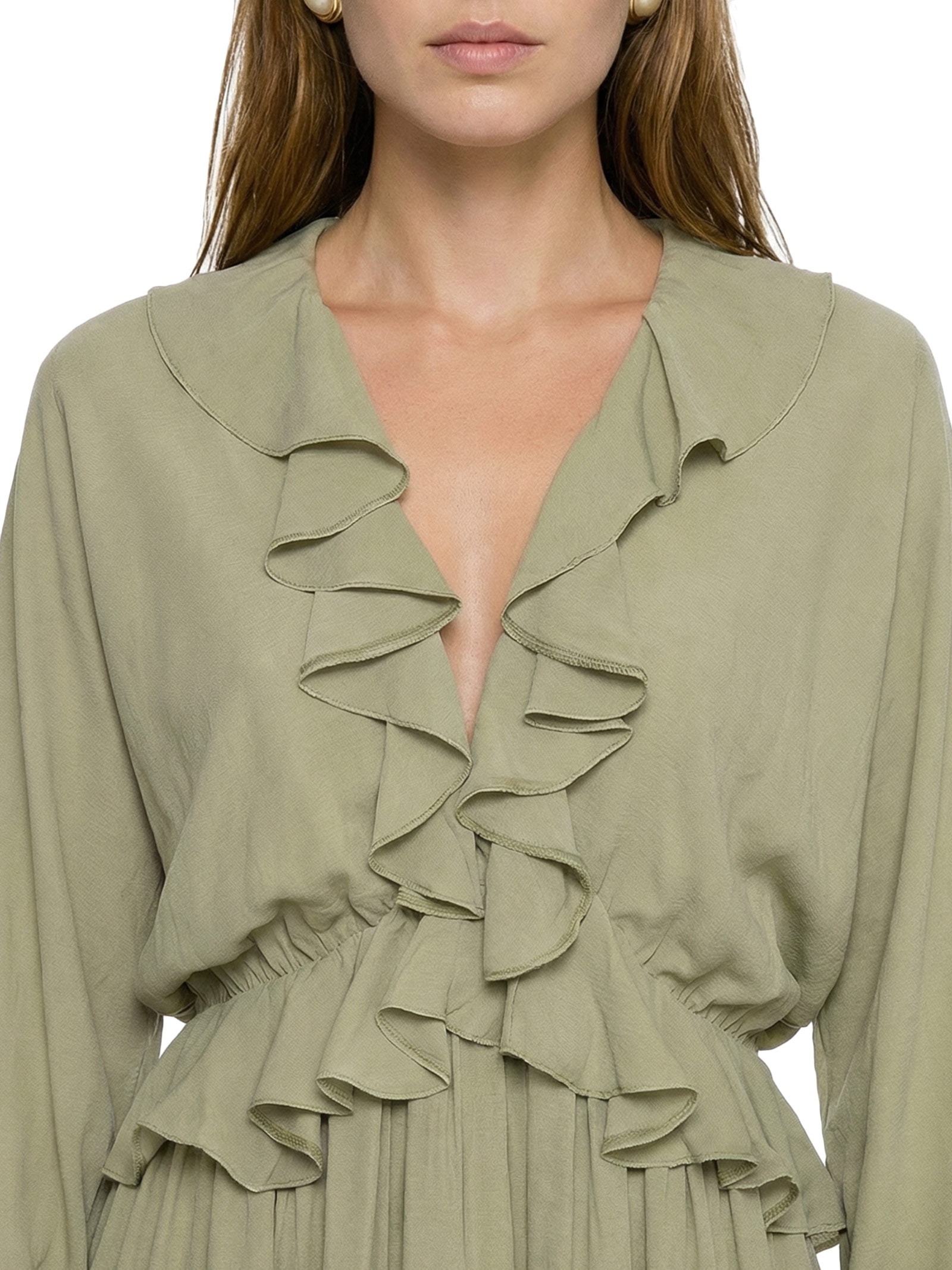 Vestido Super Midi Verde Lança Perfume