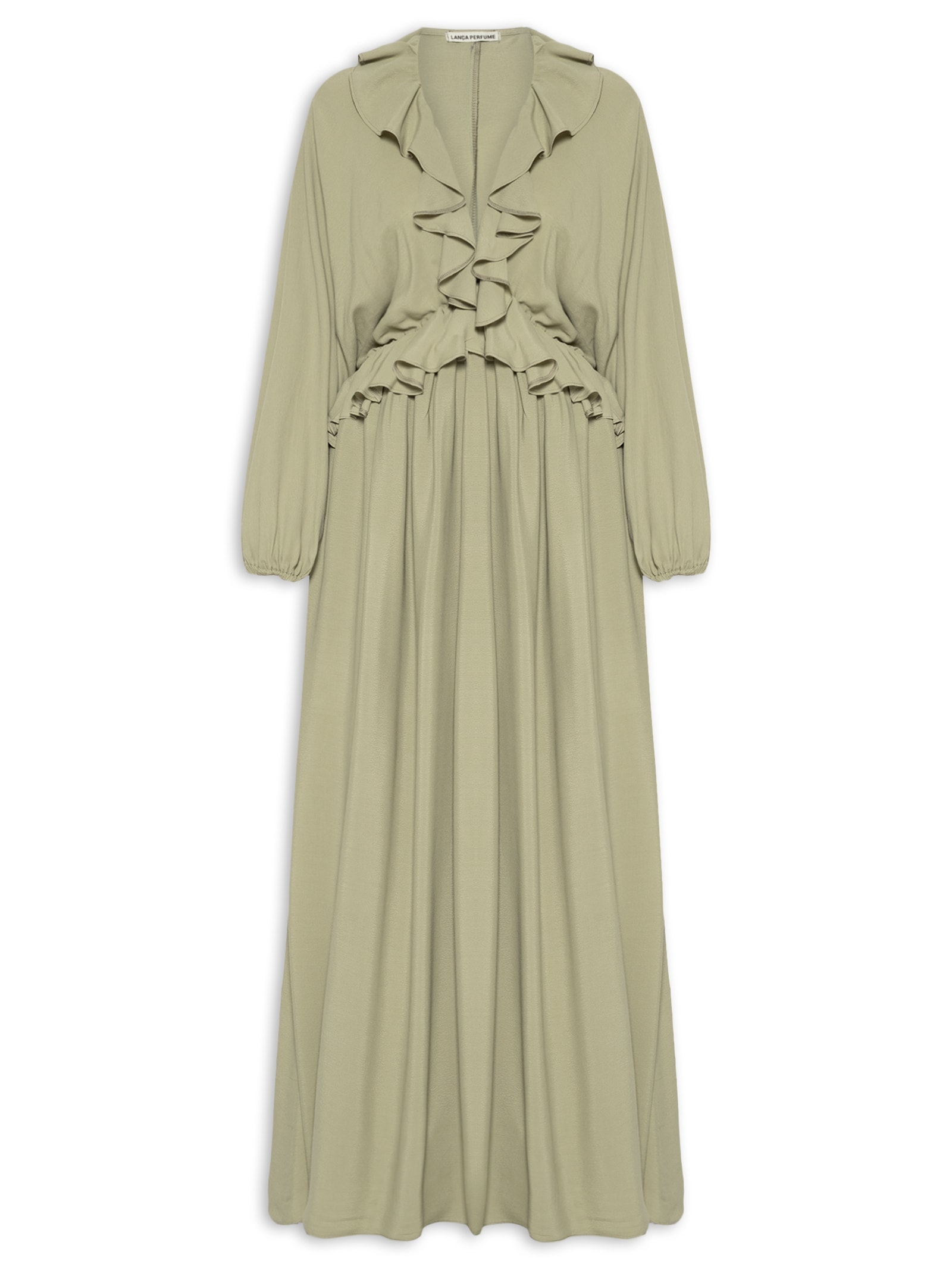 Vestido Super Midi Verde Lança Perfume