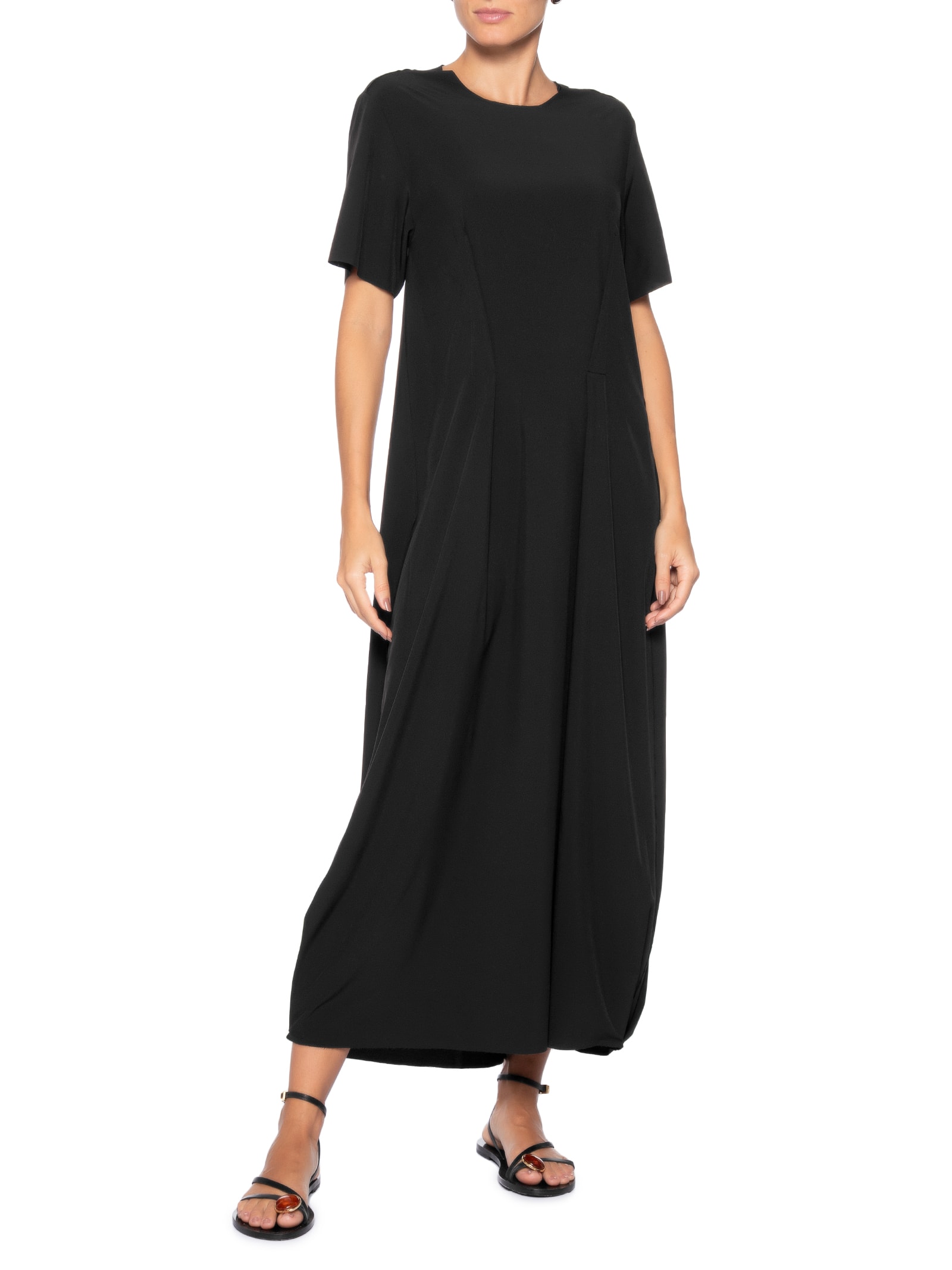 Vestido Superlight Longo Baloon Pence Preto Osklen