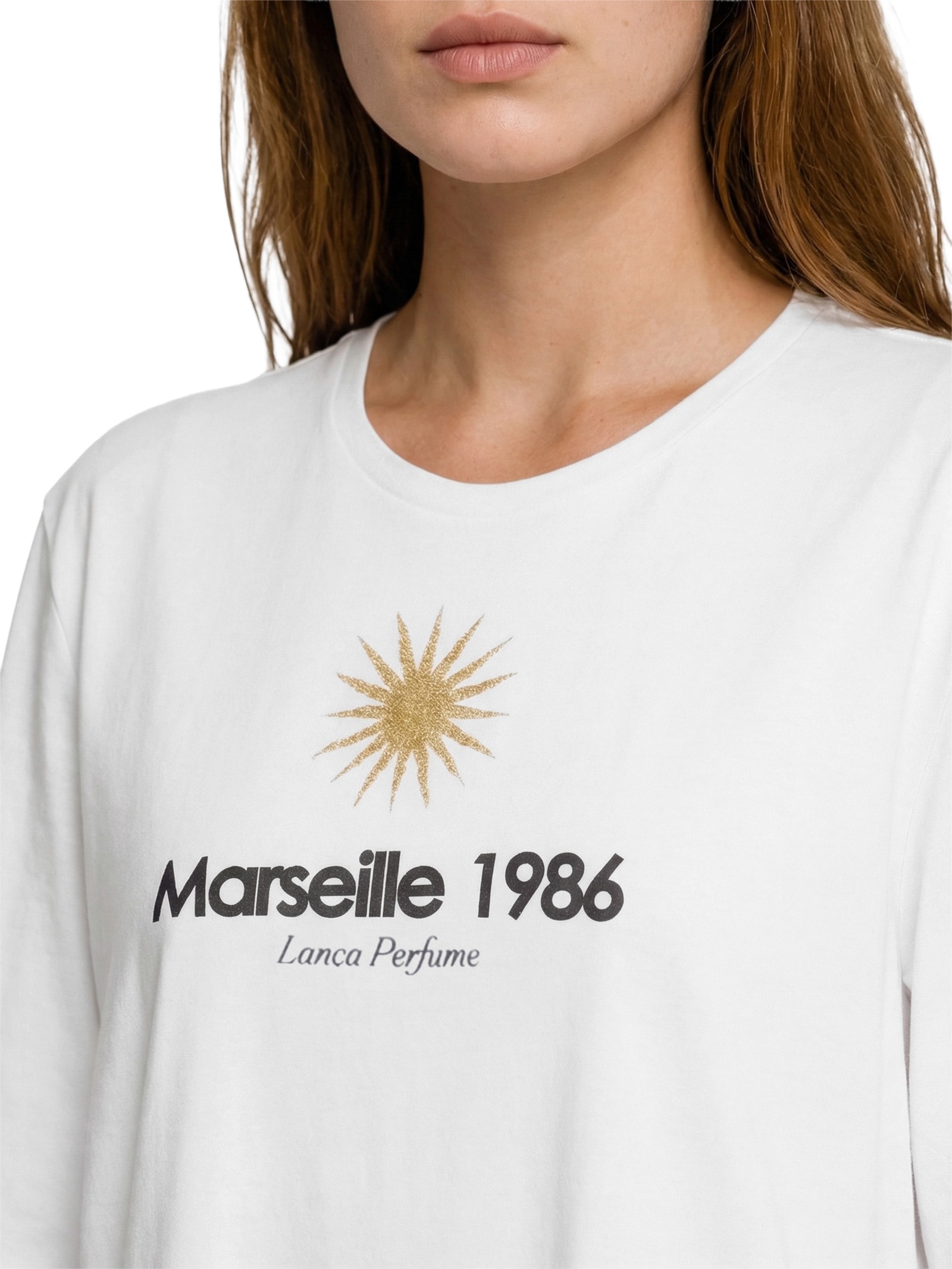 Vestido T-Dress Oversized Manga Média Branco Lança Perfume