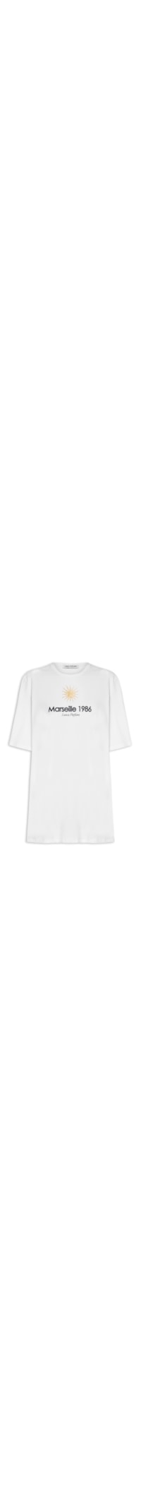 Vestido T-Dress Oversized Manga Média - Branco