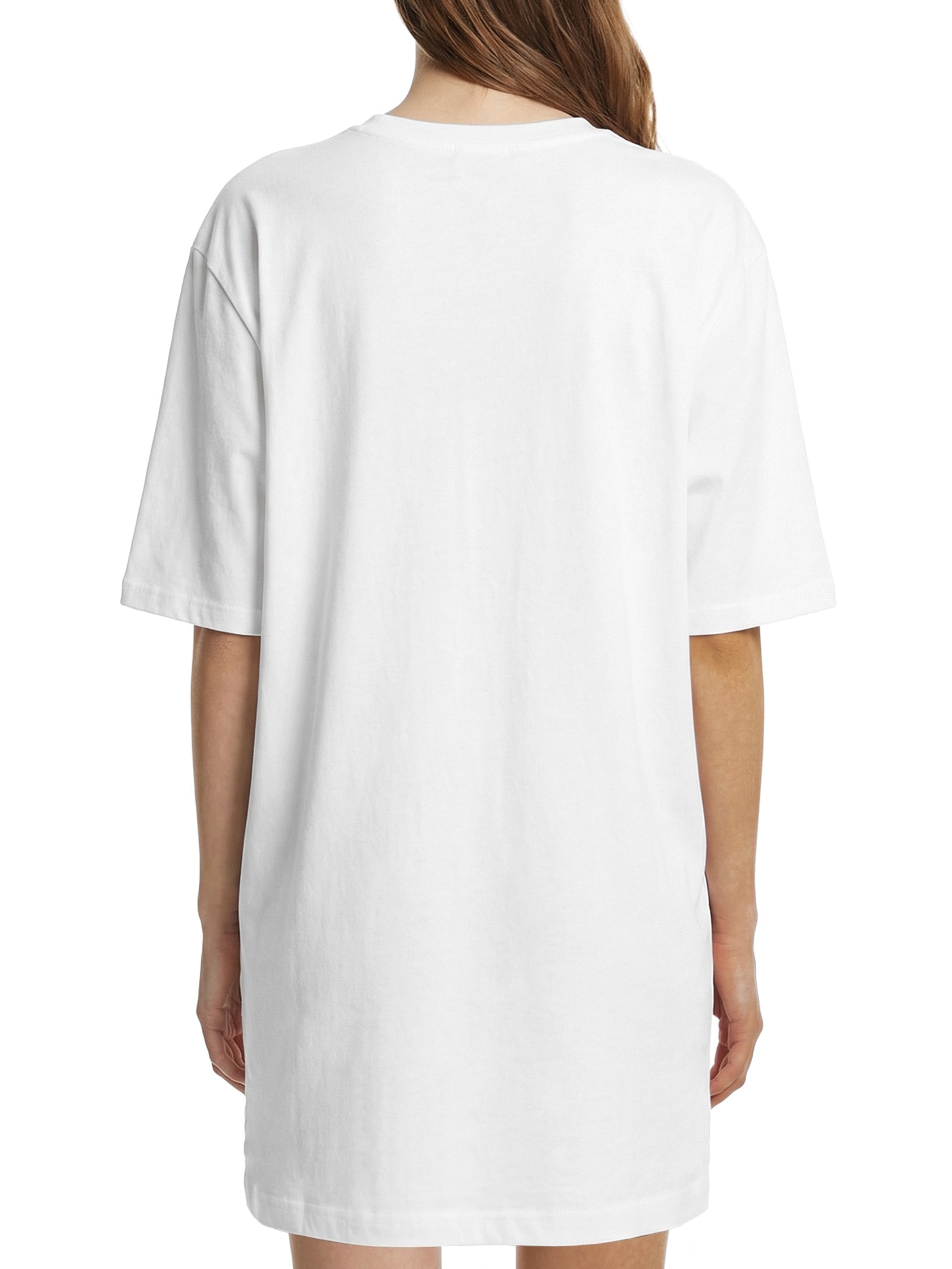Vestido T-Dress Oversized Manga Média Branco Lança Perfume