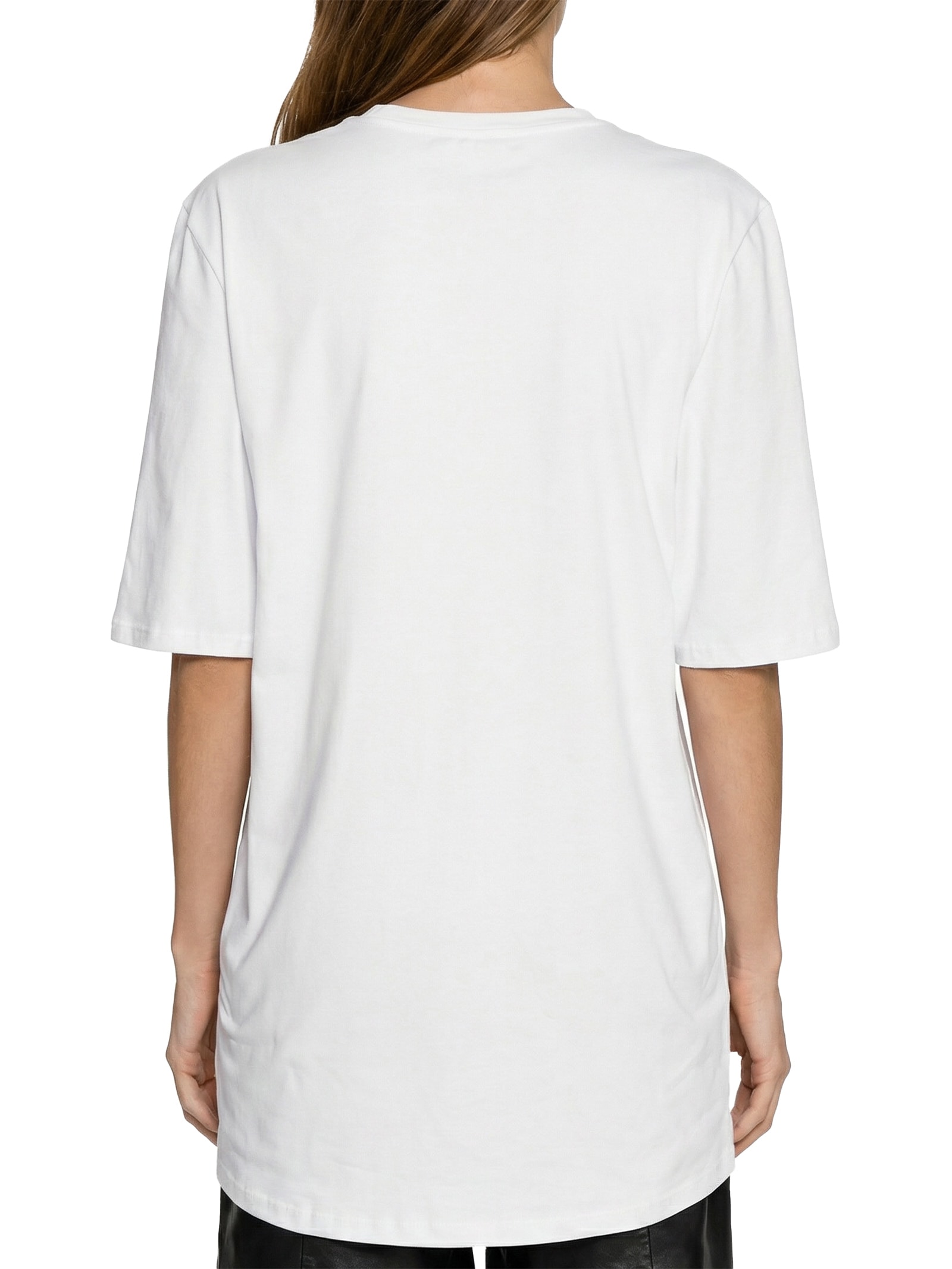 Vestido T-Dress Oversized Manga Média Branco Lança Perfume