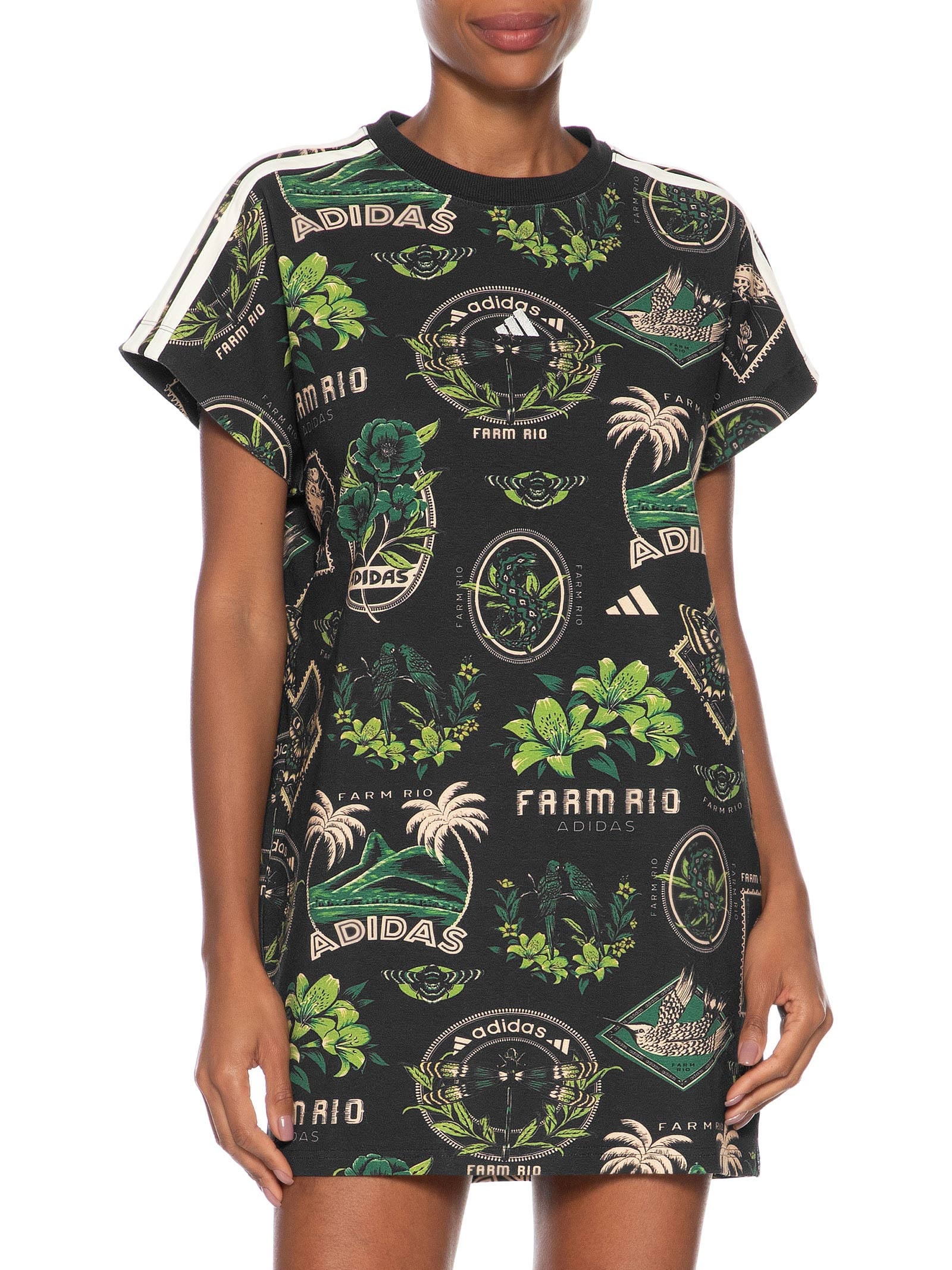 Vestido T Dress Preto Adidas + Farm