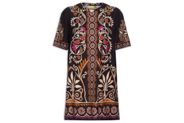 Vestido T-Shirt Básico Adriele - Preto