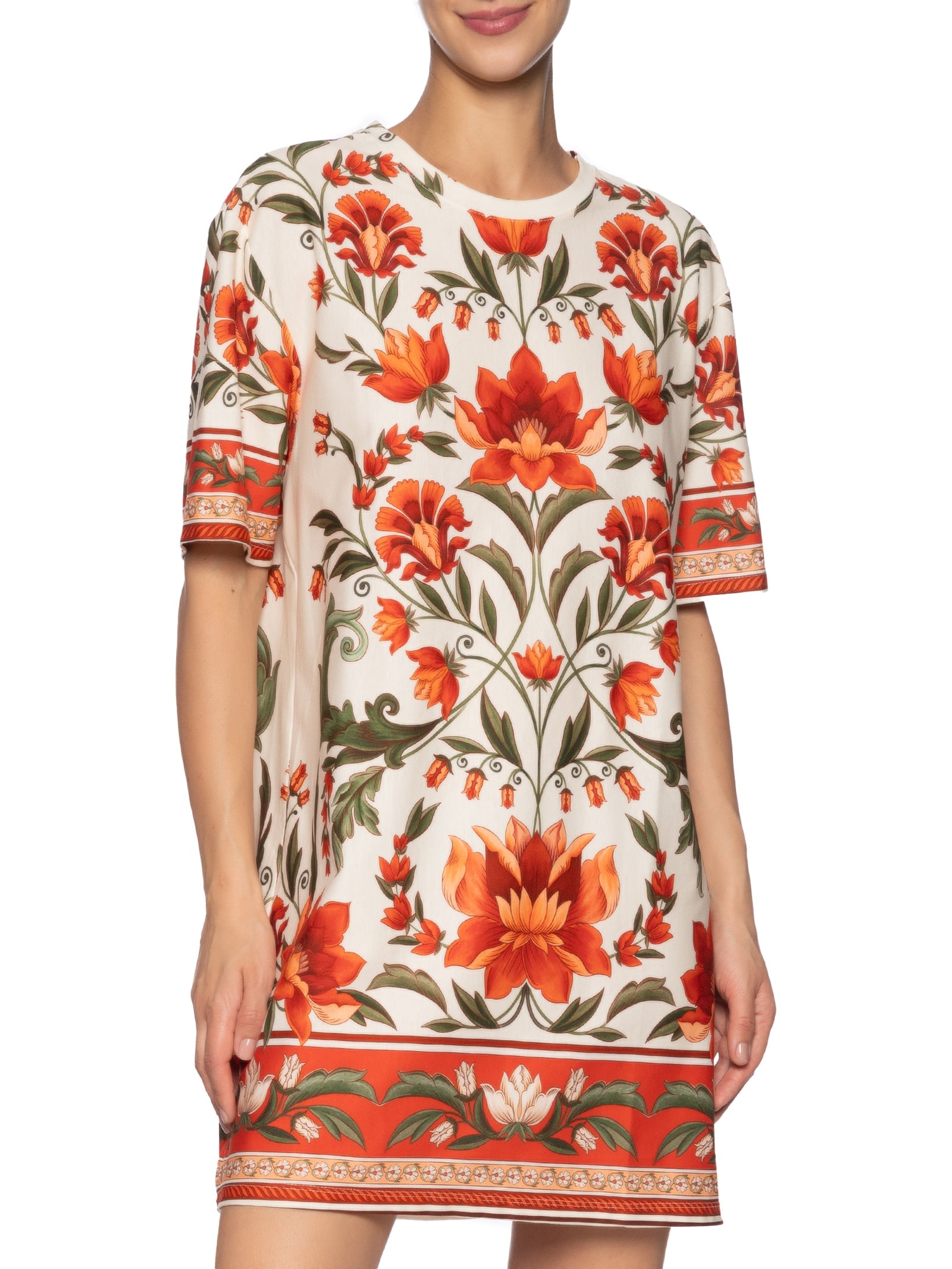 Vestido T-shirt Básico Natalia Off White Farm