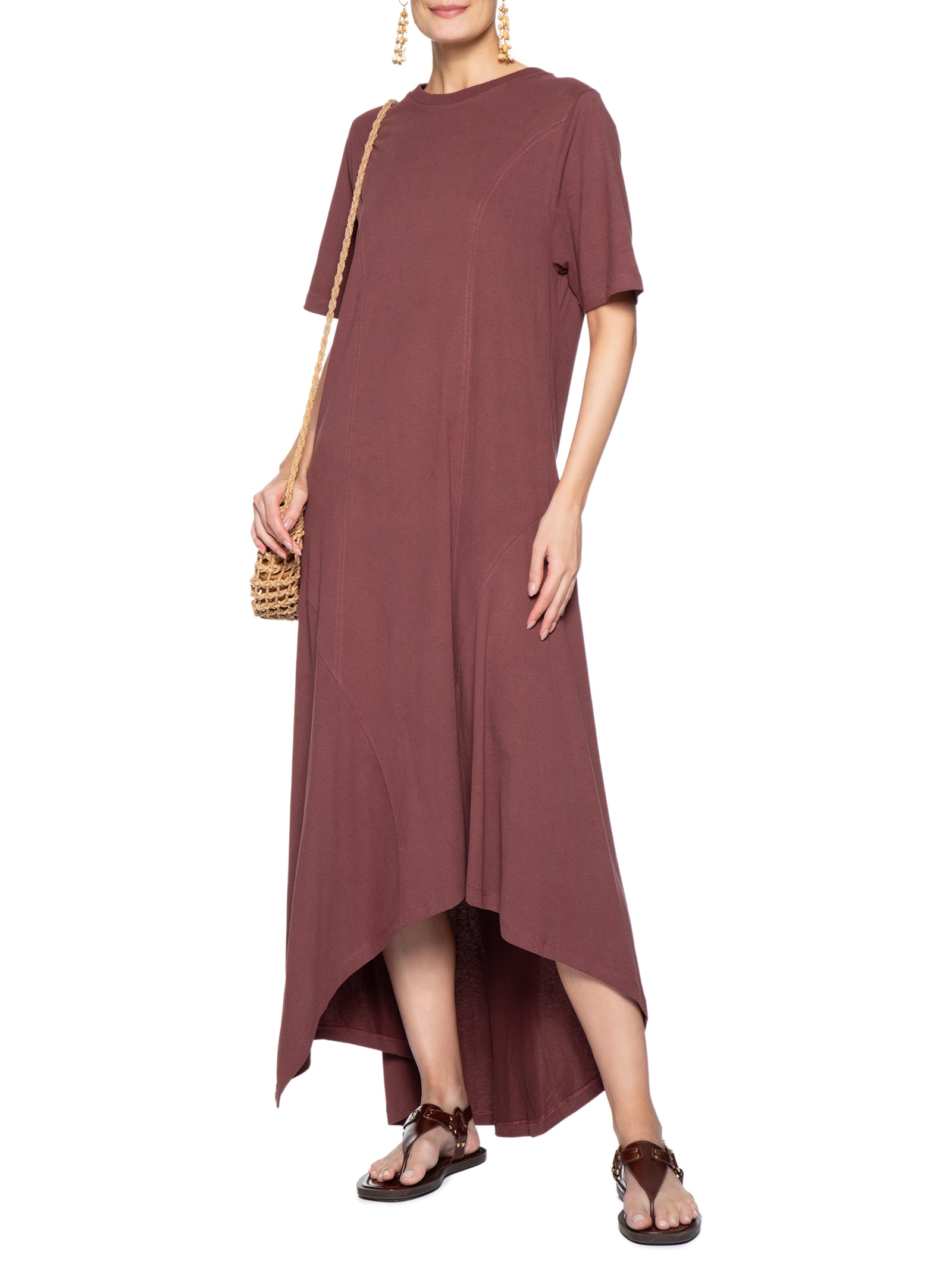Vestido T-Shirt Bicos Marrom Dress To