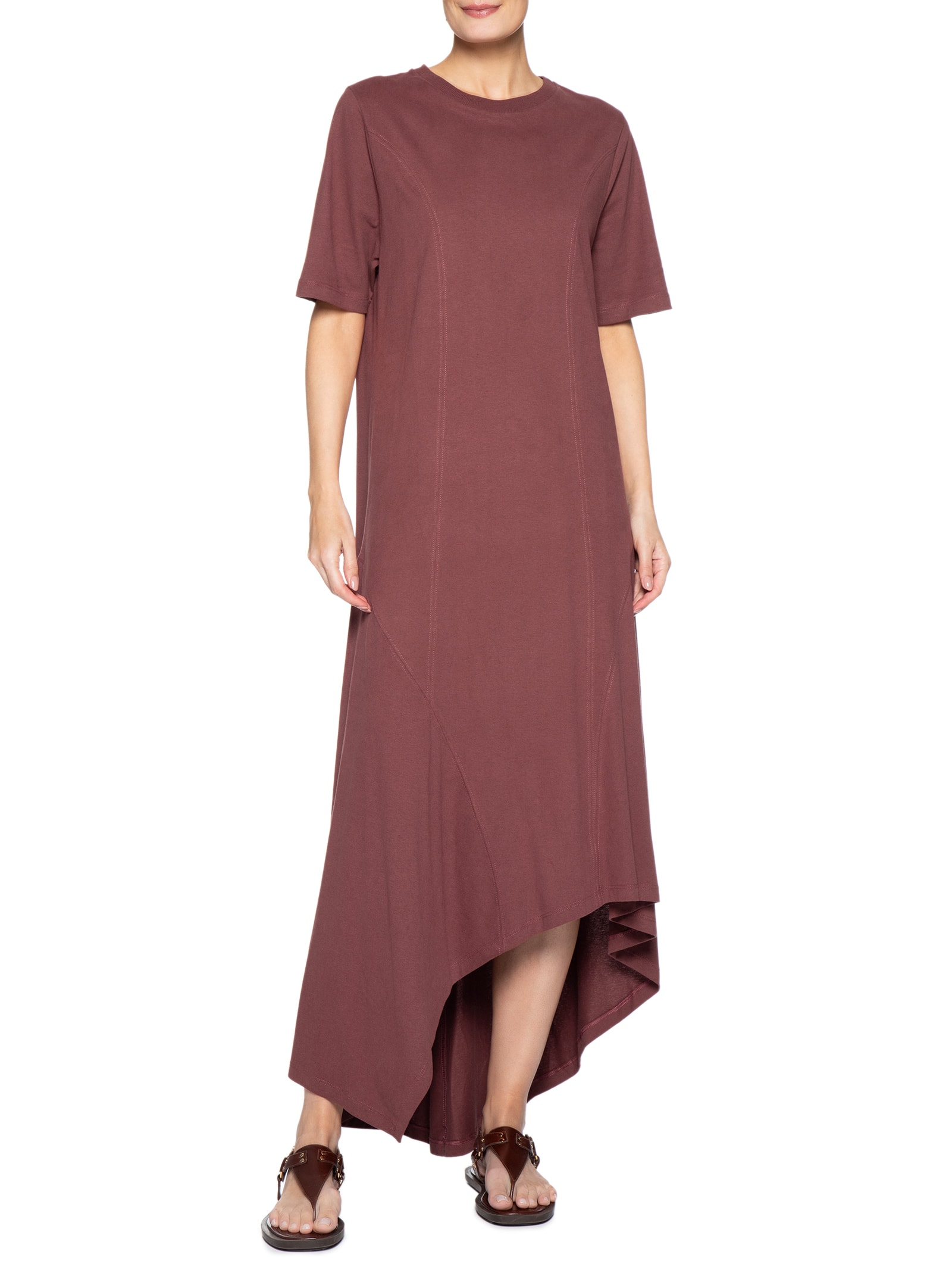 Vestido T-Shirt Bicos Marrom Dress To