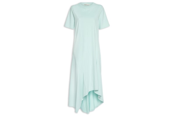 Vestido T-Shirt Bicos - Verde