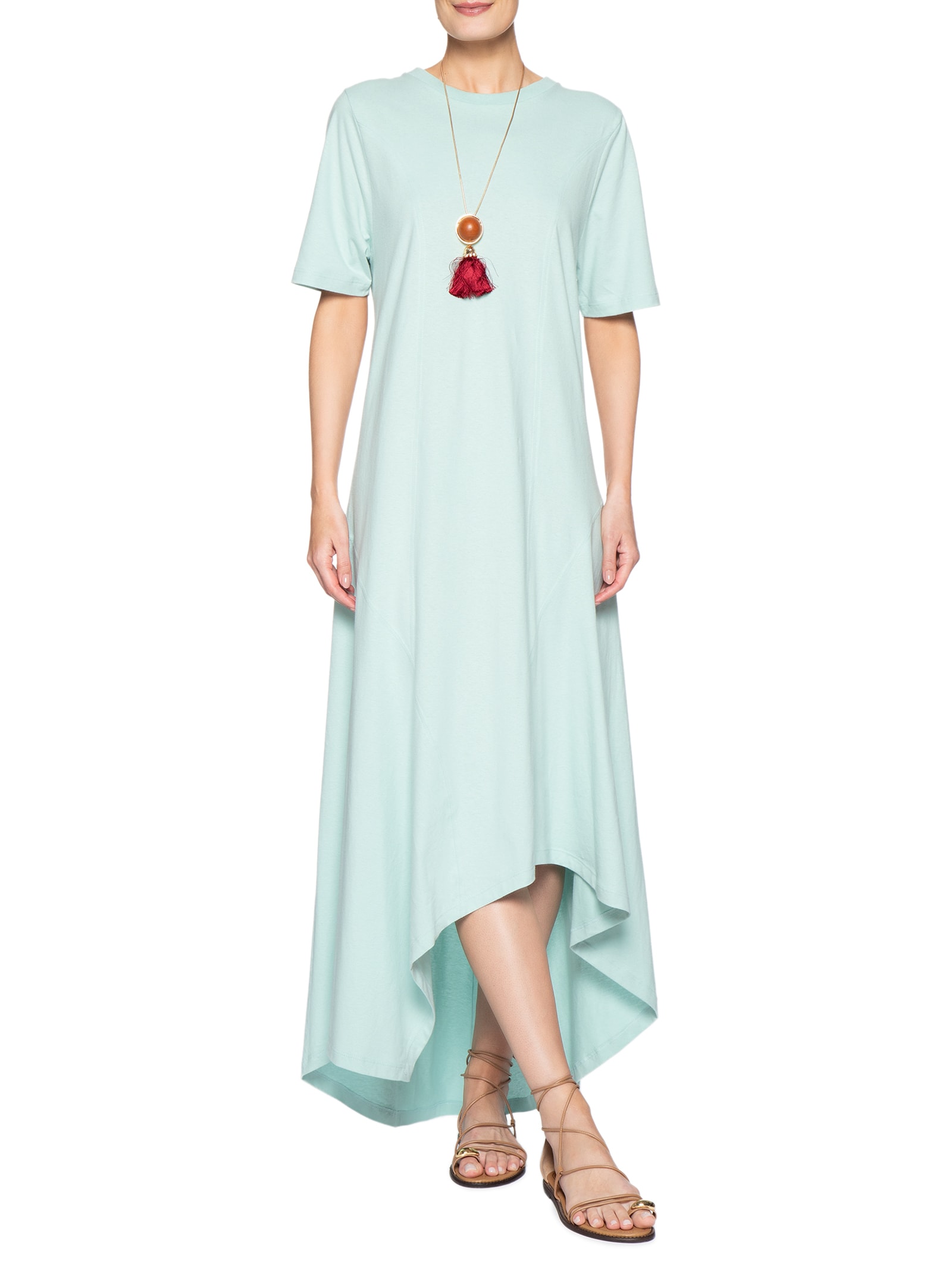 Vestido T-Shirt Bicos Verde Dress To