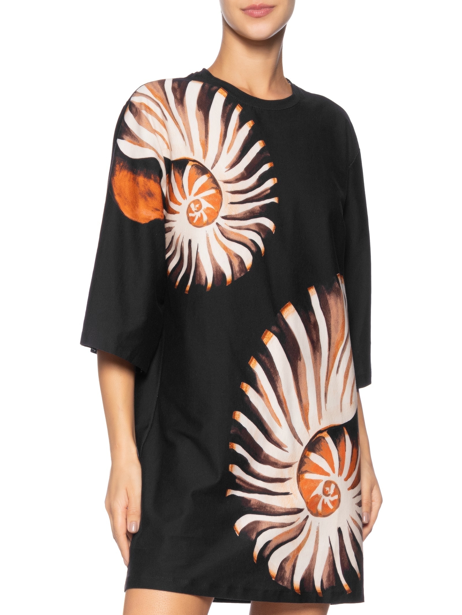 Vestido T-Shirt Big Amonita Preta Farm