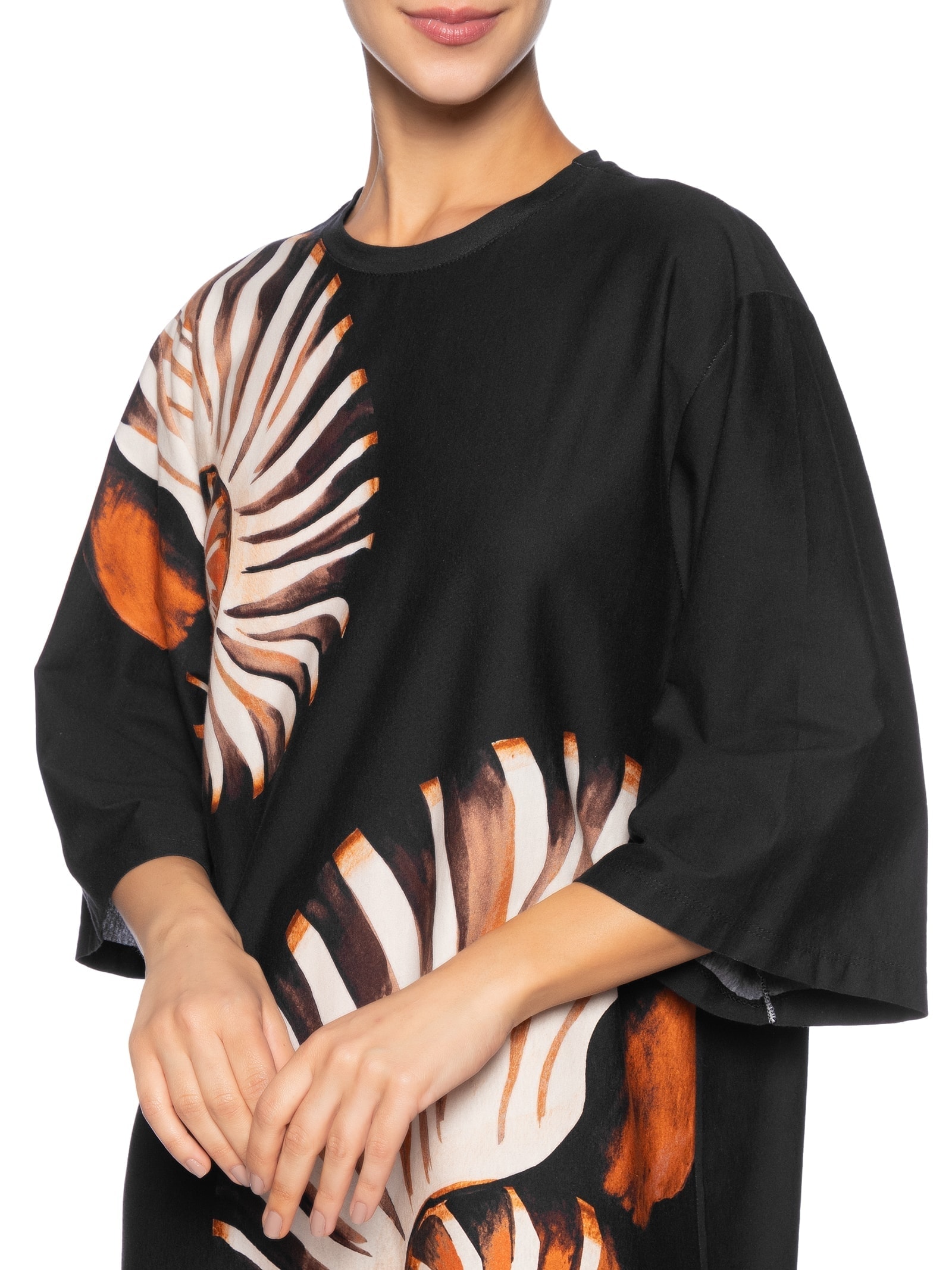 Vestido T-Shirt Big Amonita Preta Farm