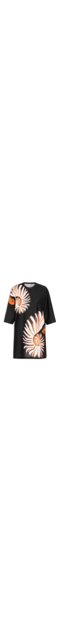 Vestido T-Shirt Big Amonita - Preta