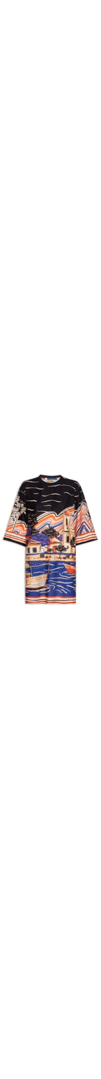 Vestido T-shirt Big Lenço Paraty – Preto