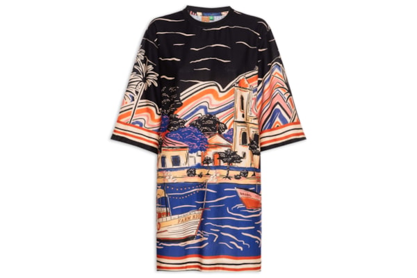 Vestido T-shirt Big Lenço Paraty – Preto