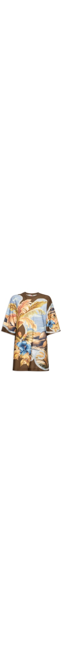 Vestido T-Shirt Big Lenço Rio Paraíso – Marrom