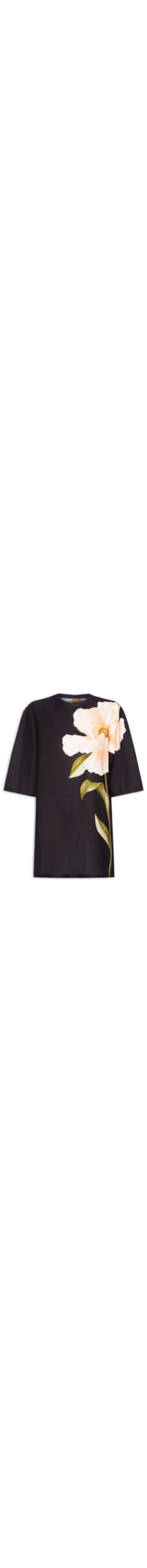 Vestido T-Shirt Big Papoula - Preto
