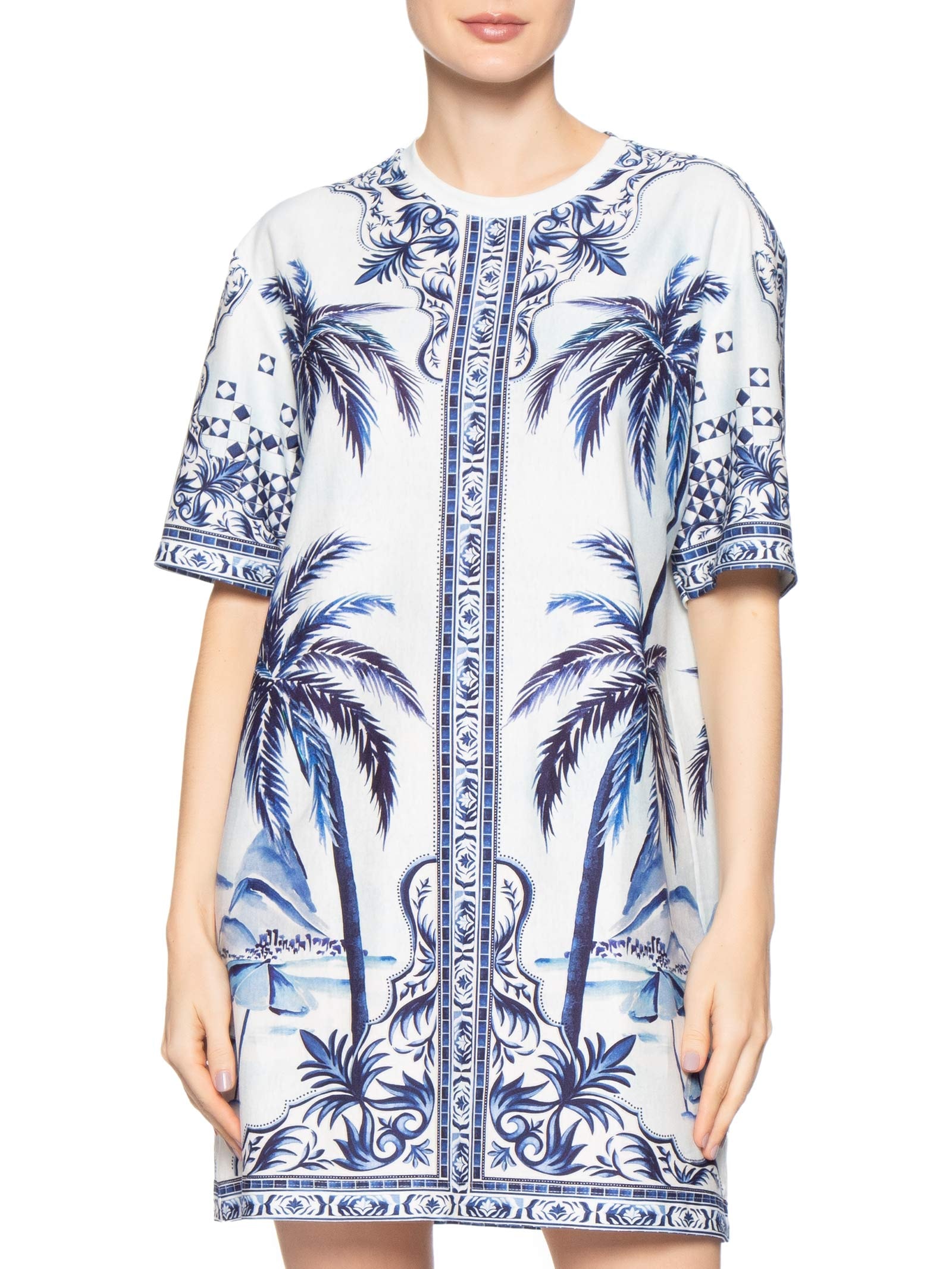 Vestido T-shirt Cidade Maravilha – Branco Farm