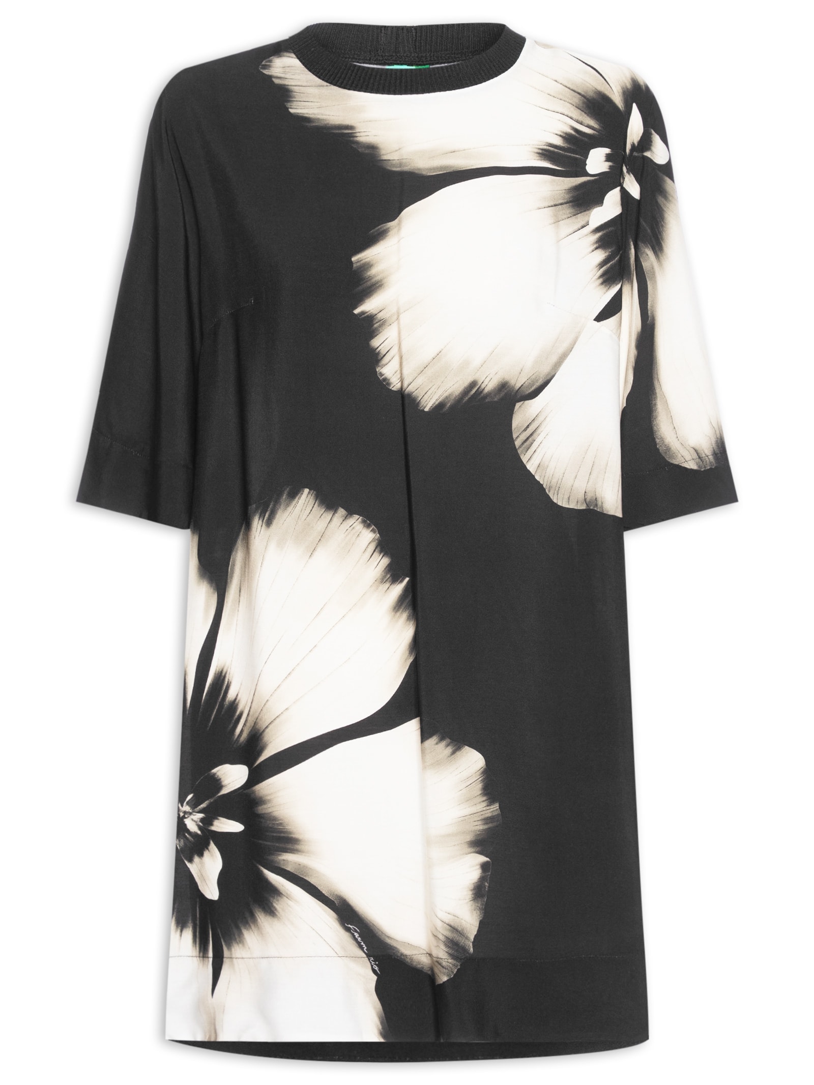 Vestido T-Shirt Maya Preto Farm