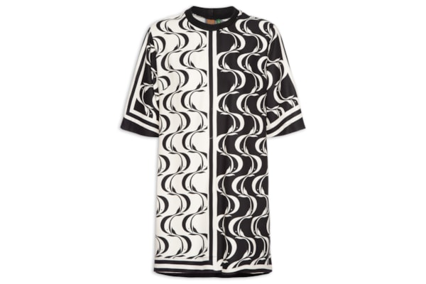 Vestido T-shirt Peixe Copa - Preto