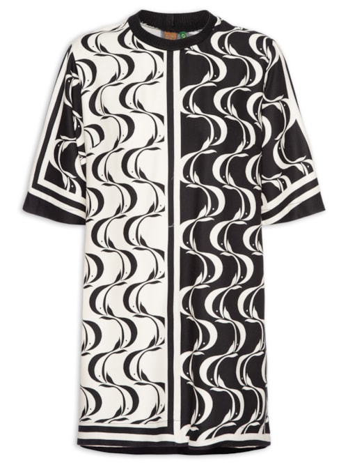 Vestido T-shirt Peixe Copa – Preto