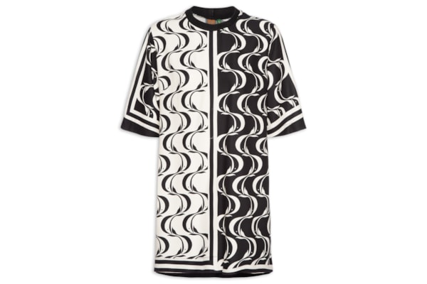 Vestido T-shirt Peixe Copa - Preto