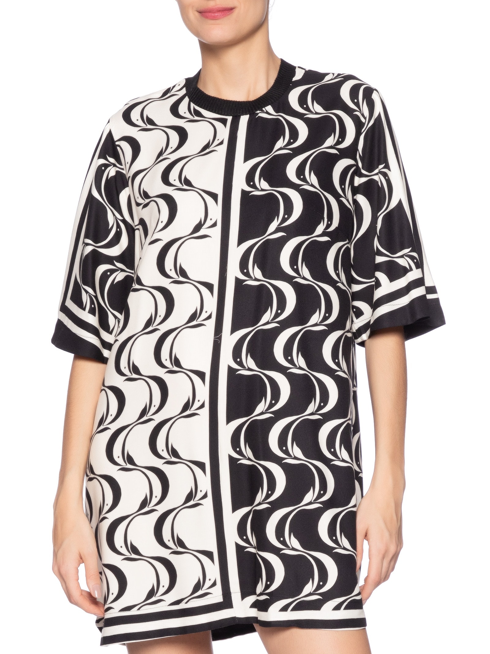 Vestido T-shirt Peixe Copa Preto Farm