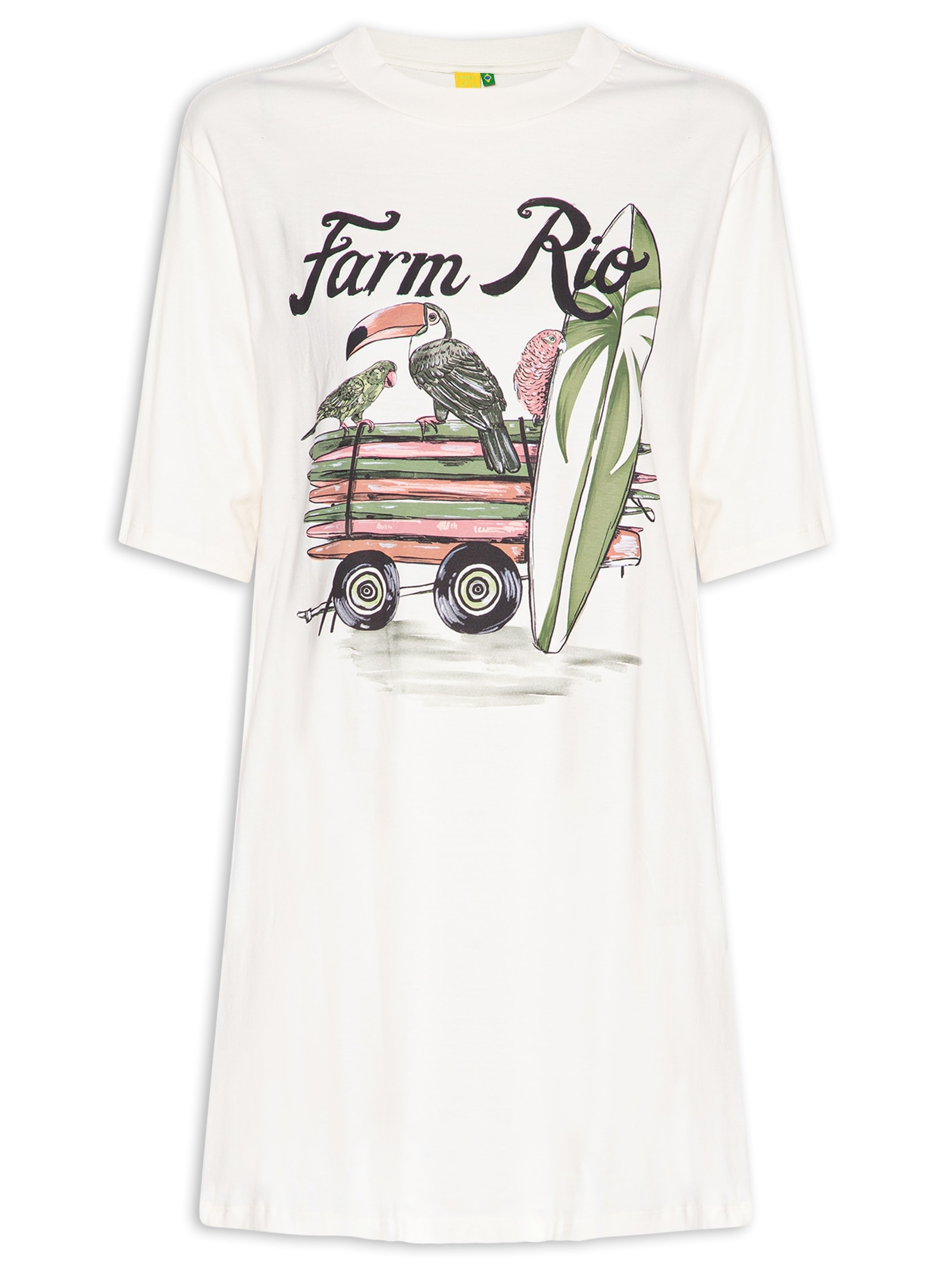 Vestido T-Shirt Pilha de Pranchas Off White Farm