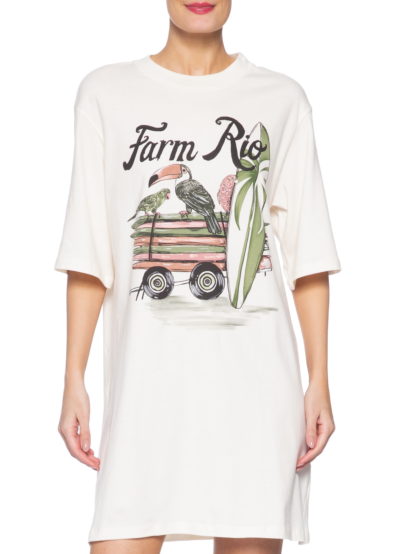 Vestido T-Shirt Pilha de Pranchas Off White Farm